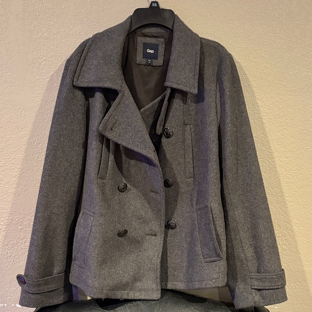 GAP Gray Double-Breasted Jacket